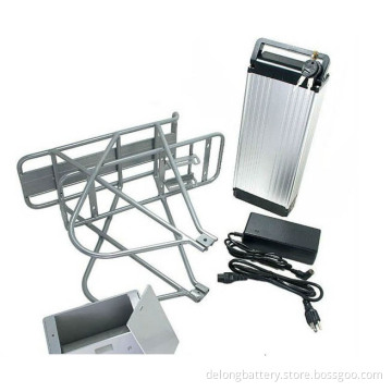 24v 10A dolphin shape rear rack electric bike battery system
